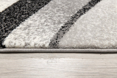 2' X 4' Gray Abstract Dhurrie Area Rug